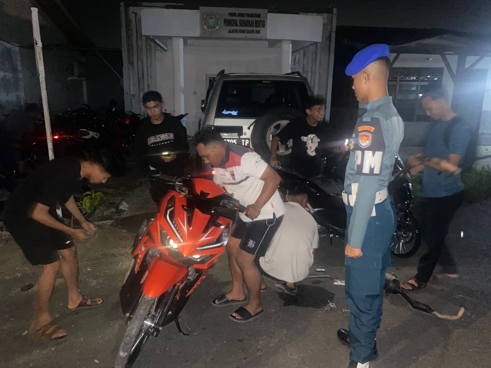 Denpom Lanal Bintan Tertibkan Penggunaan Knalpot Brong, Wujudkan Ketertiban dan Kenyamanan Lingkungan