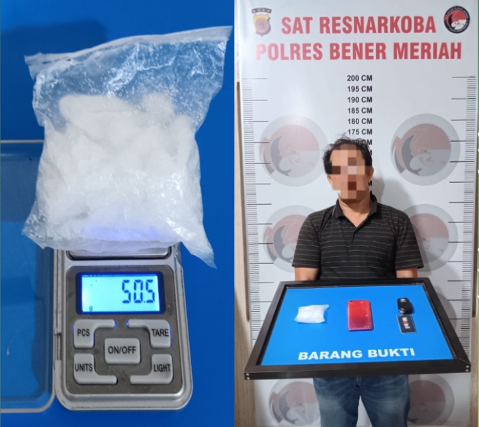 Polres Bener Meriah Gagalkan Peredaran Sabu 50,5 Gram, Seorang Petani Diamankan Dini Hari