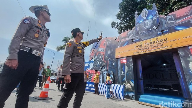 Pos Mudik Robot Polres Cimahi Raih Penghargaan Polda Jabar